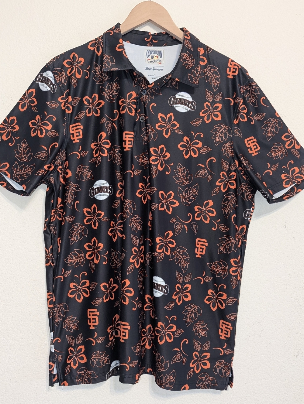 Reyn Spooner Black Orange San Francisco Giants Cooperstown Collection Mens Large